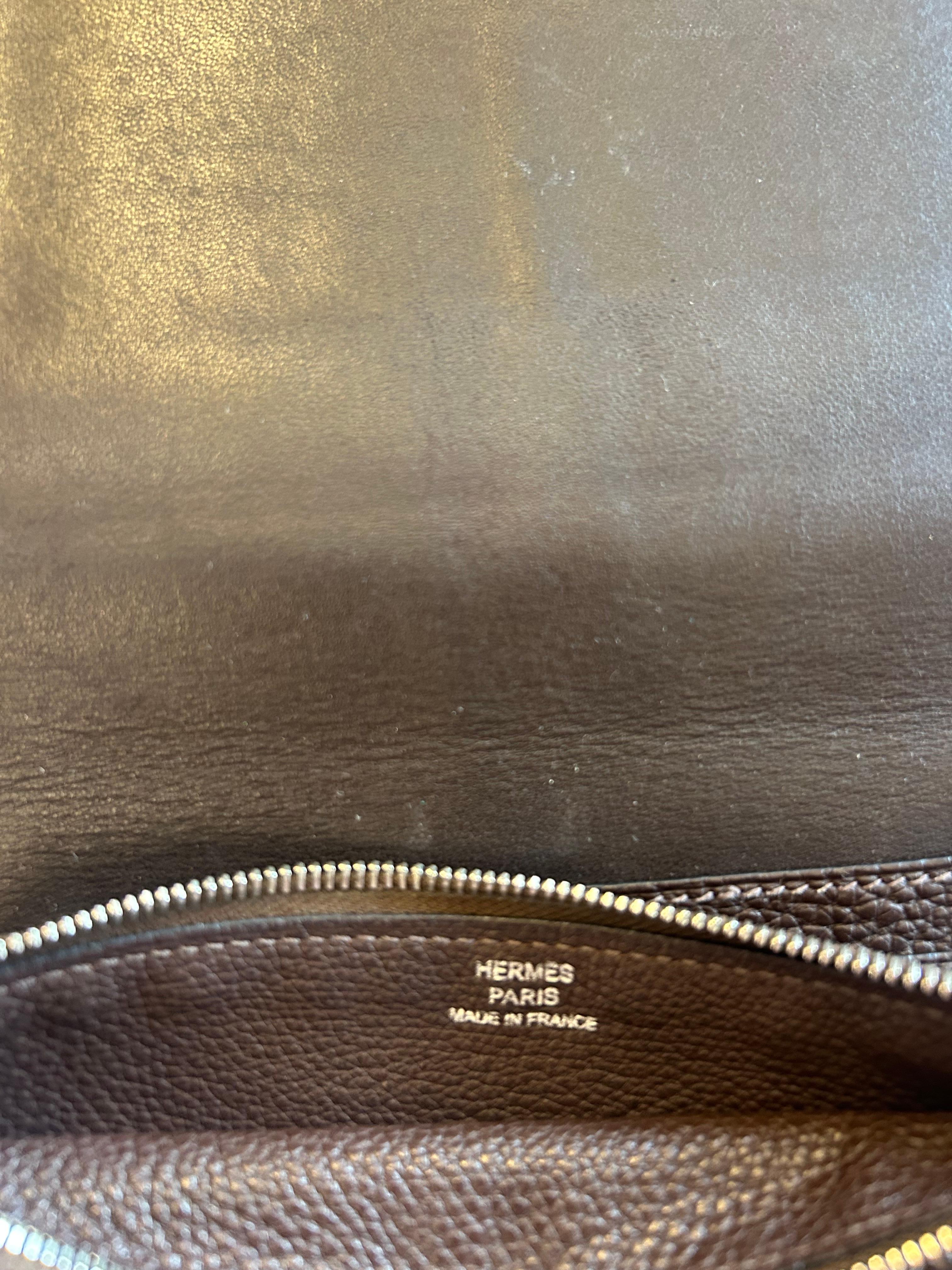 Hermès Dogon Duo Wallet Brown Leather 2006 For Sale 6