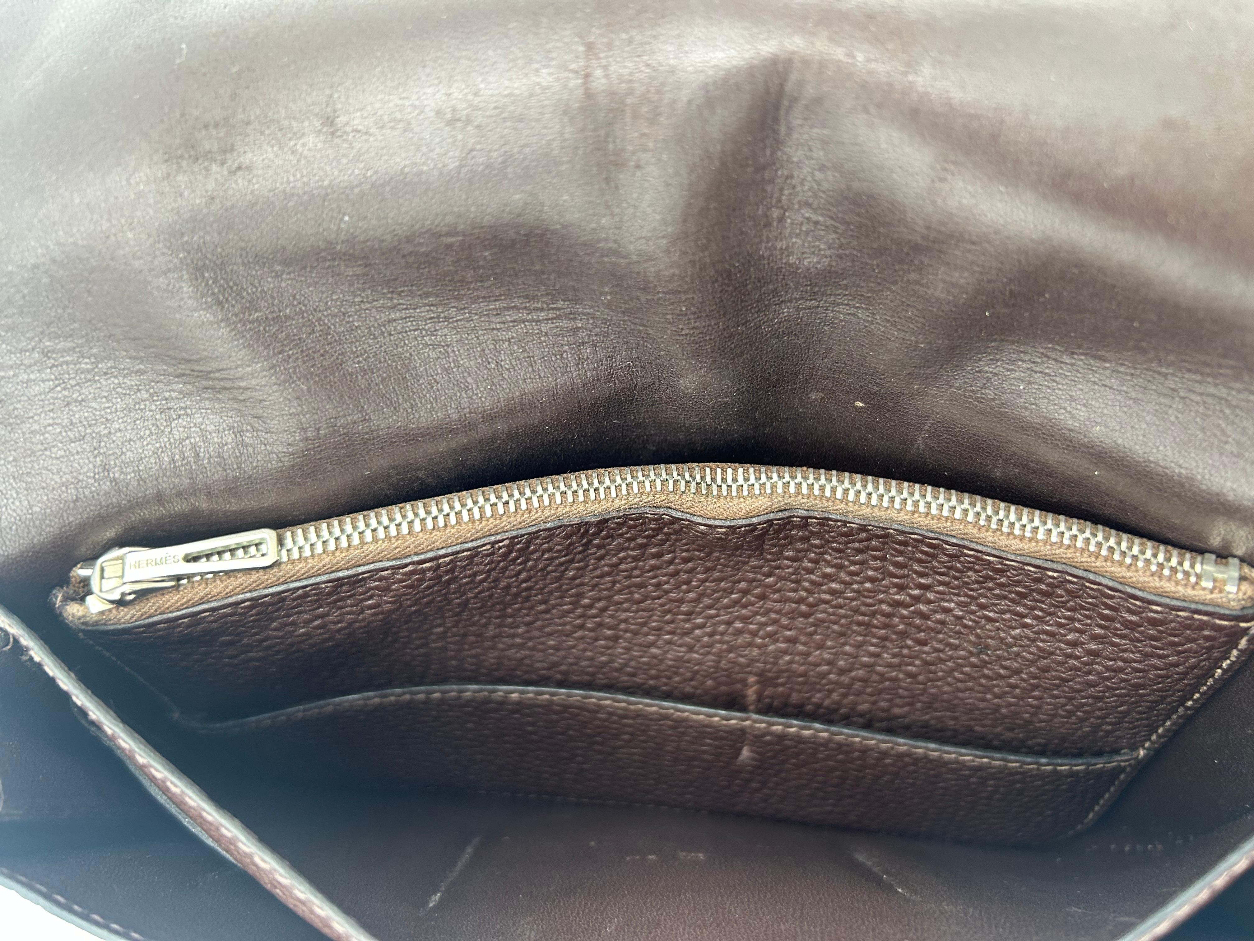 Hermès Dogon Duo Wallet Brown Leather 2006 For Sale 2