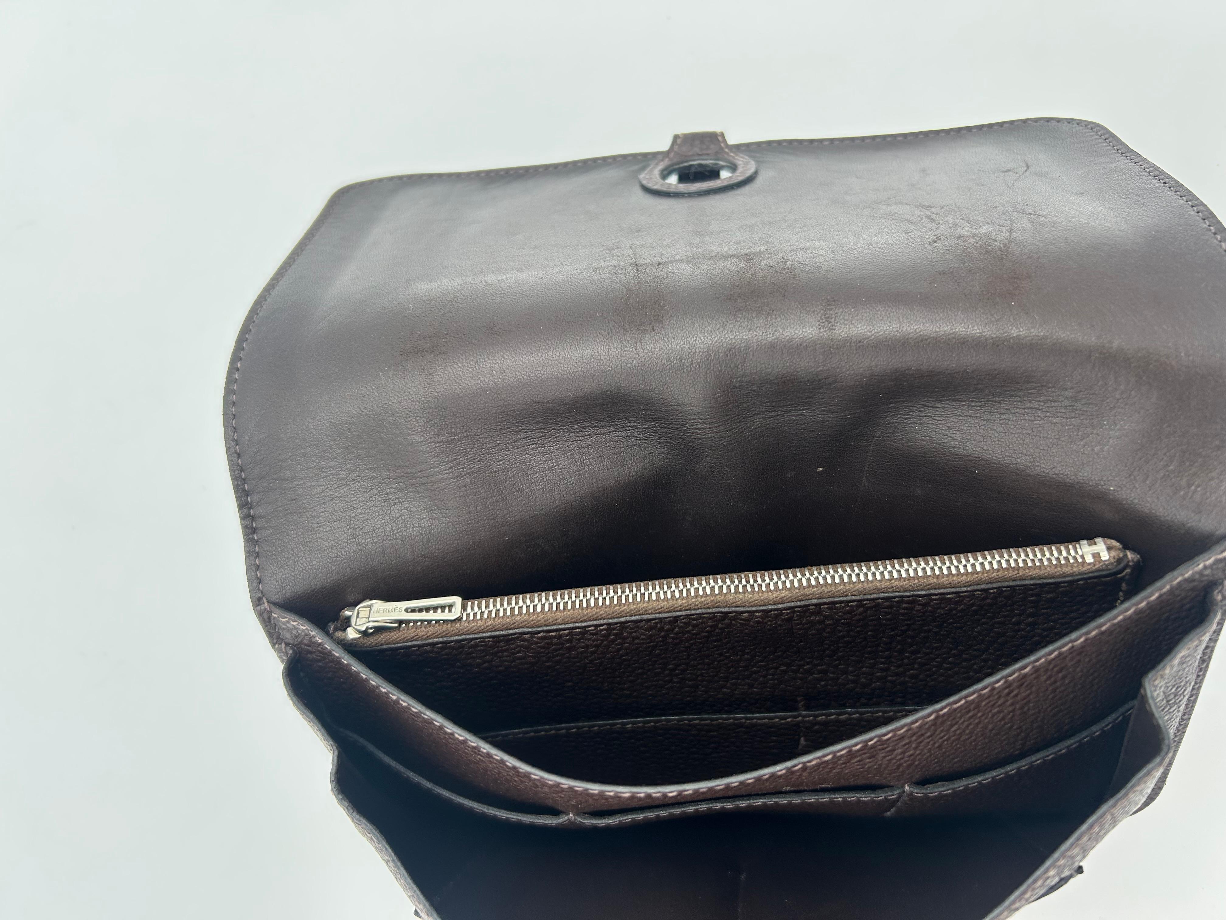 Hermès Dogon Duo Wallet Brown Leather 2006 For Sale 3