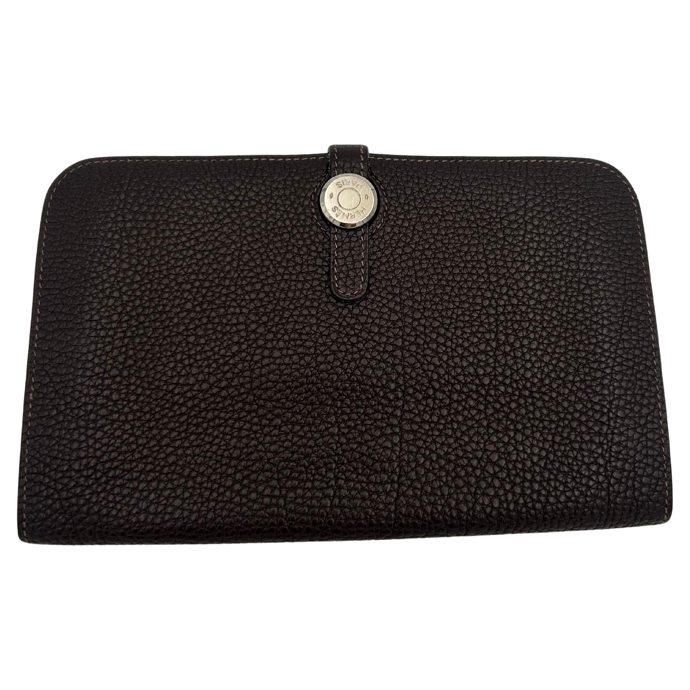 Hermès Dogon Duo Wallet Brown Leather 2006 For Sale