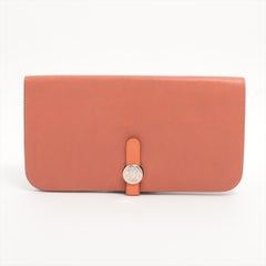 Hermès Dogon Taurillon Clemence Long Wallet Orange