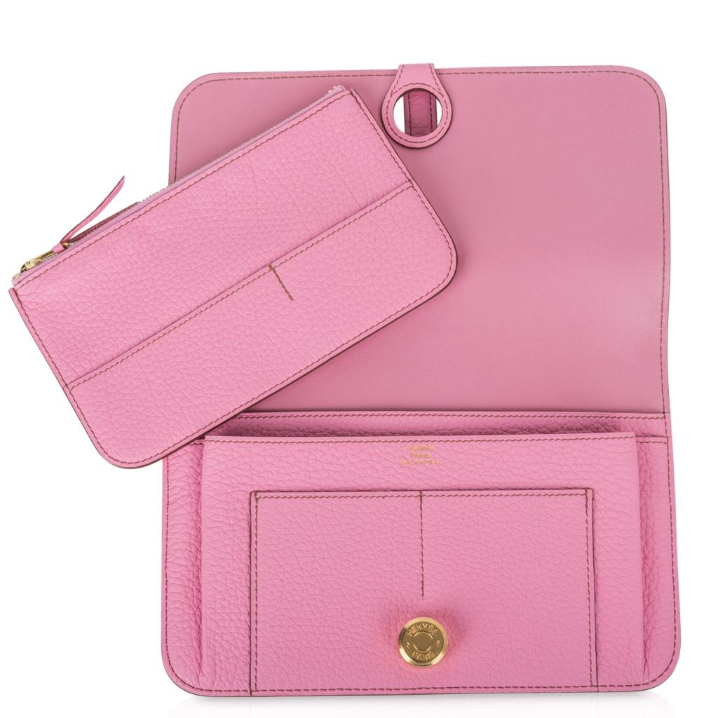 hermes pink wallet