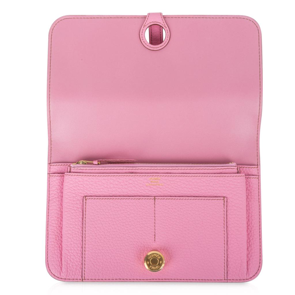 Hermes Dogon Wallet Coveted 5P Pink GM Togo Gold Hardware new at ...