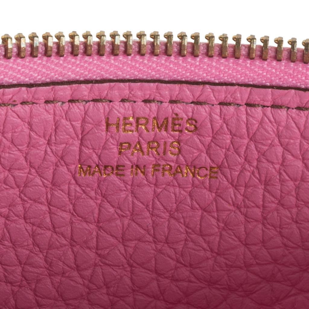 Hermes Dogon Wallet Coveted 5P Pink GM Togo Gold Hardware new 8