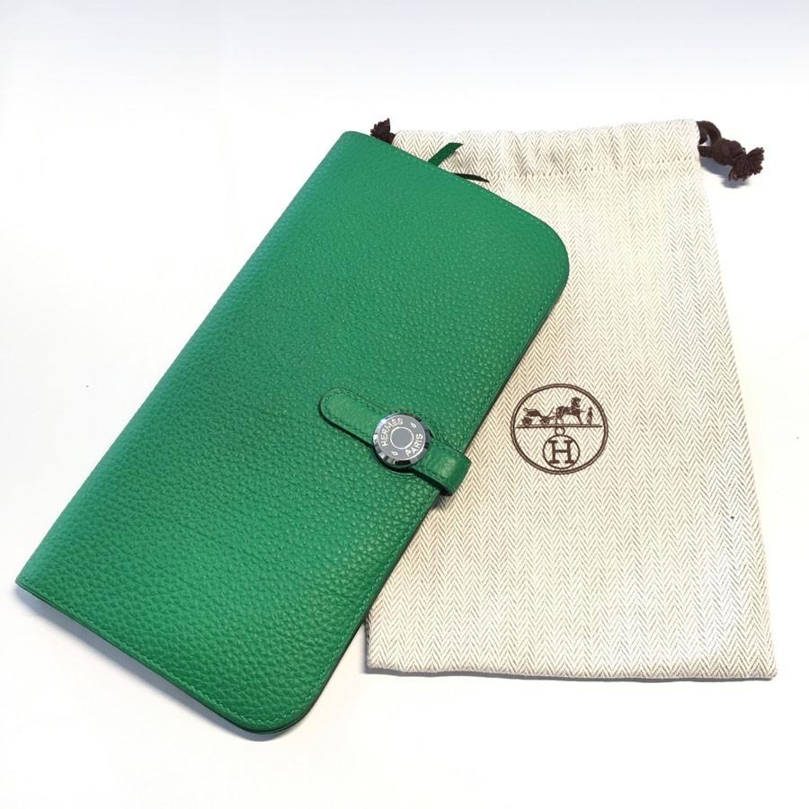 Hermes Dogon Wallet in Green Togo Leather 3