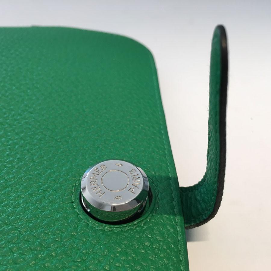 Women's Hermes Dogon Wallet in Green Togo Leather