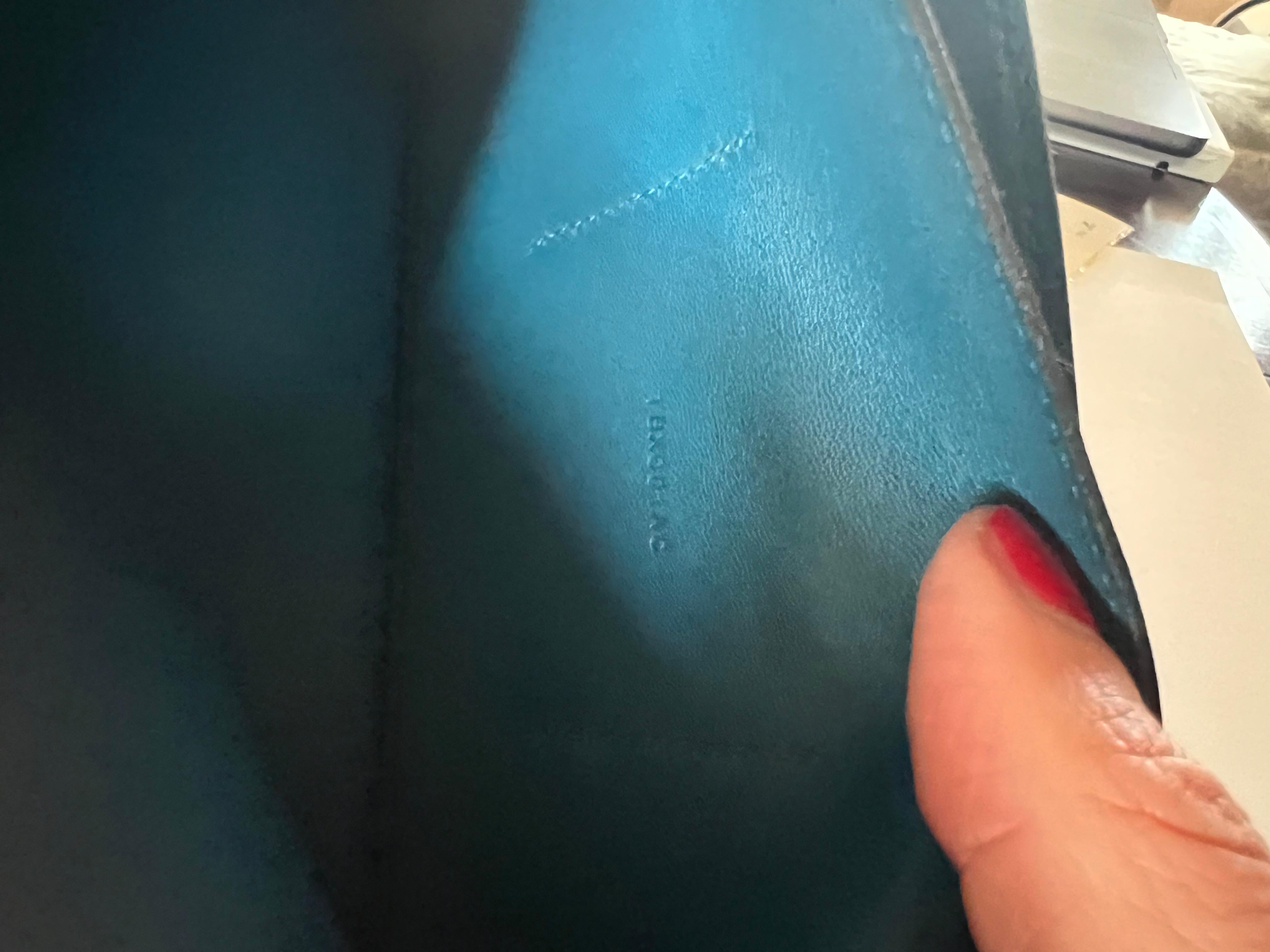 Hermès Dogon Brieftasche aus seltenem blauem Swift-Leder im Angebot 6