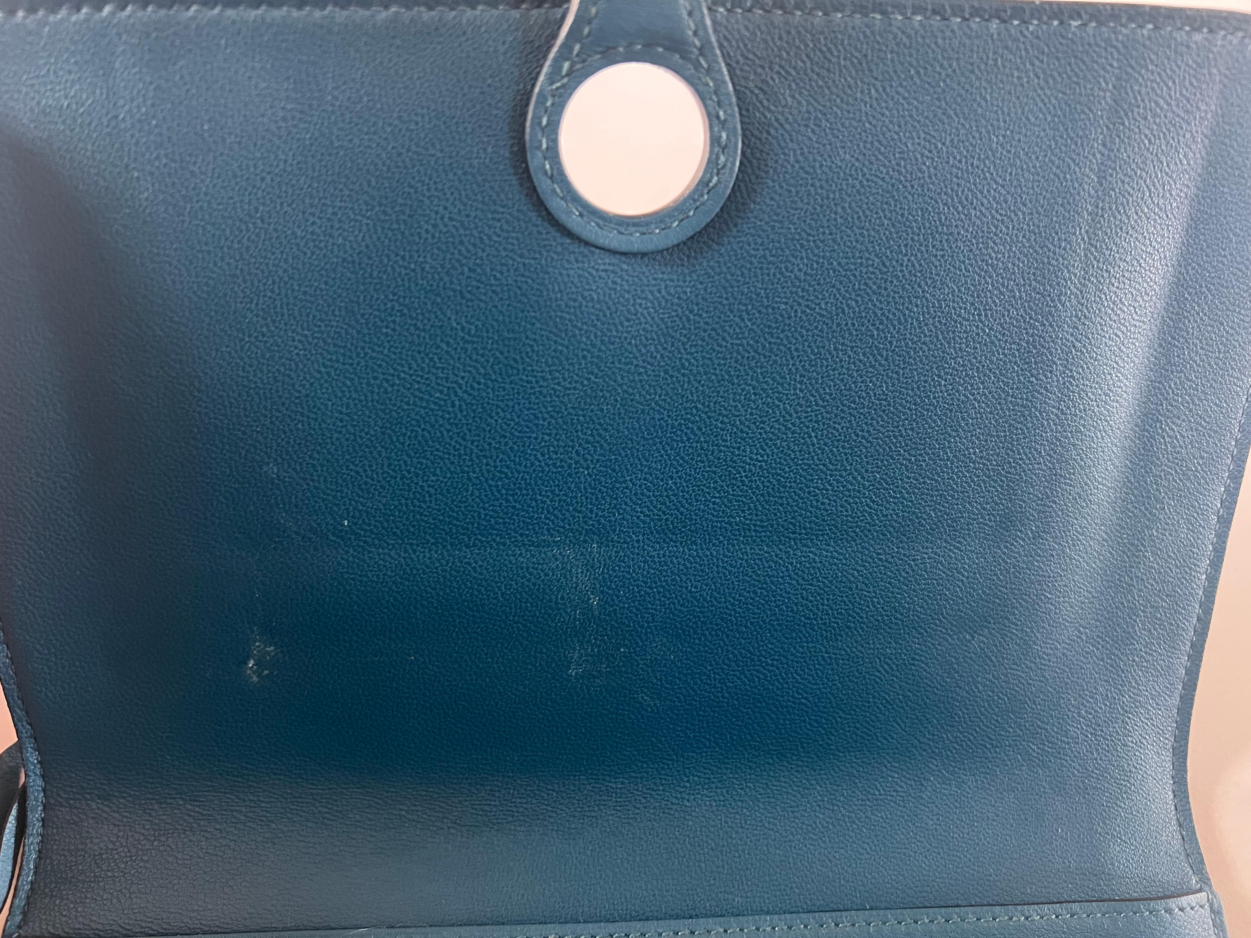 Hermès Dogon Brieftasche aus seltenem blauem Swift-Leder im Angebot 9