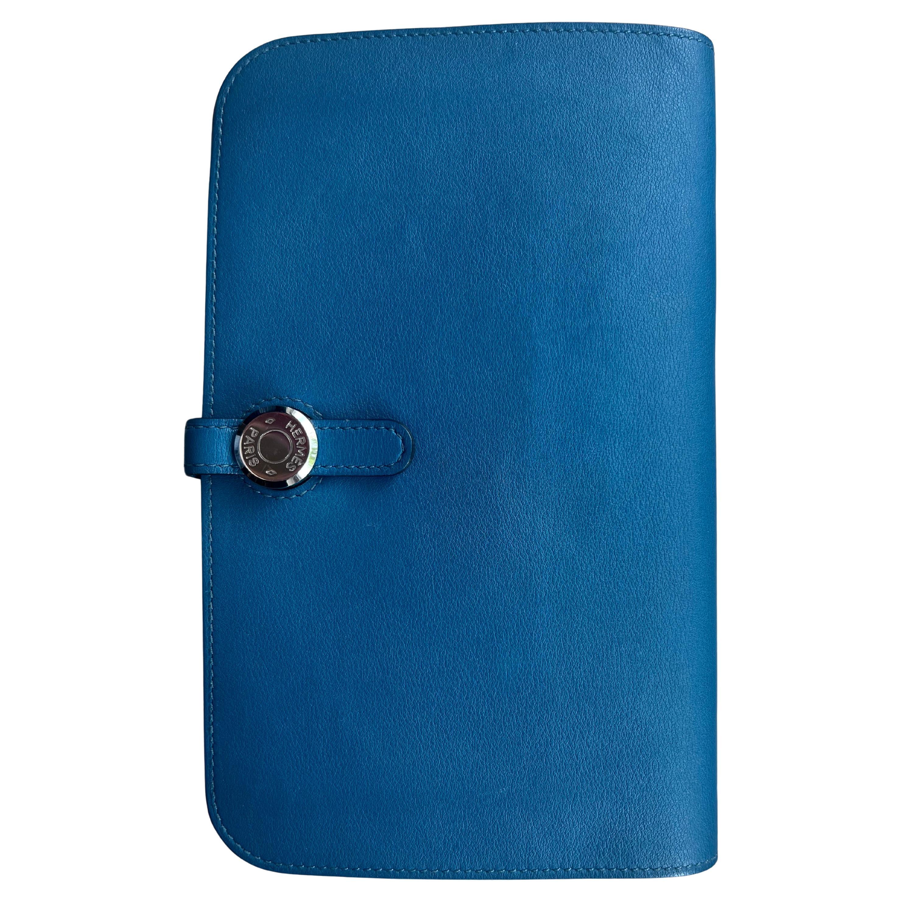 Hermès Dogon Wallet in Rare Blue Swift Leather