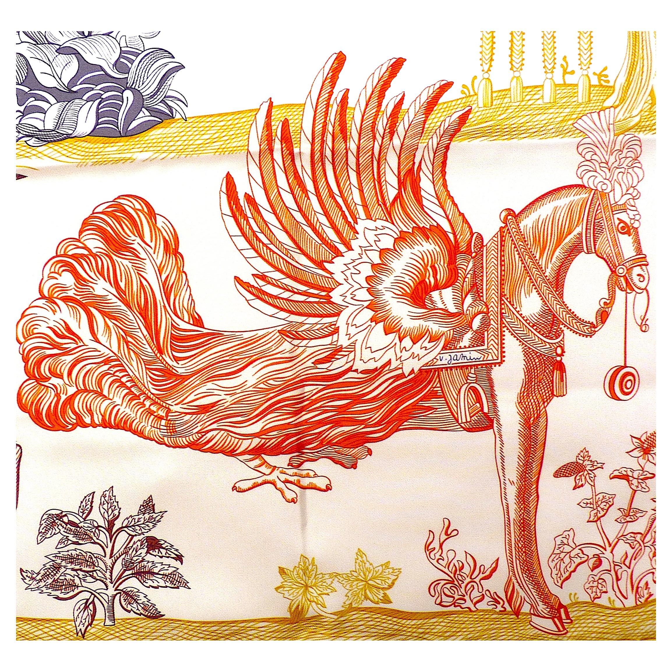 Hermes Double Face Scarf BRAND NEW with Box "Della Cavalliera Favolosa"