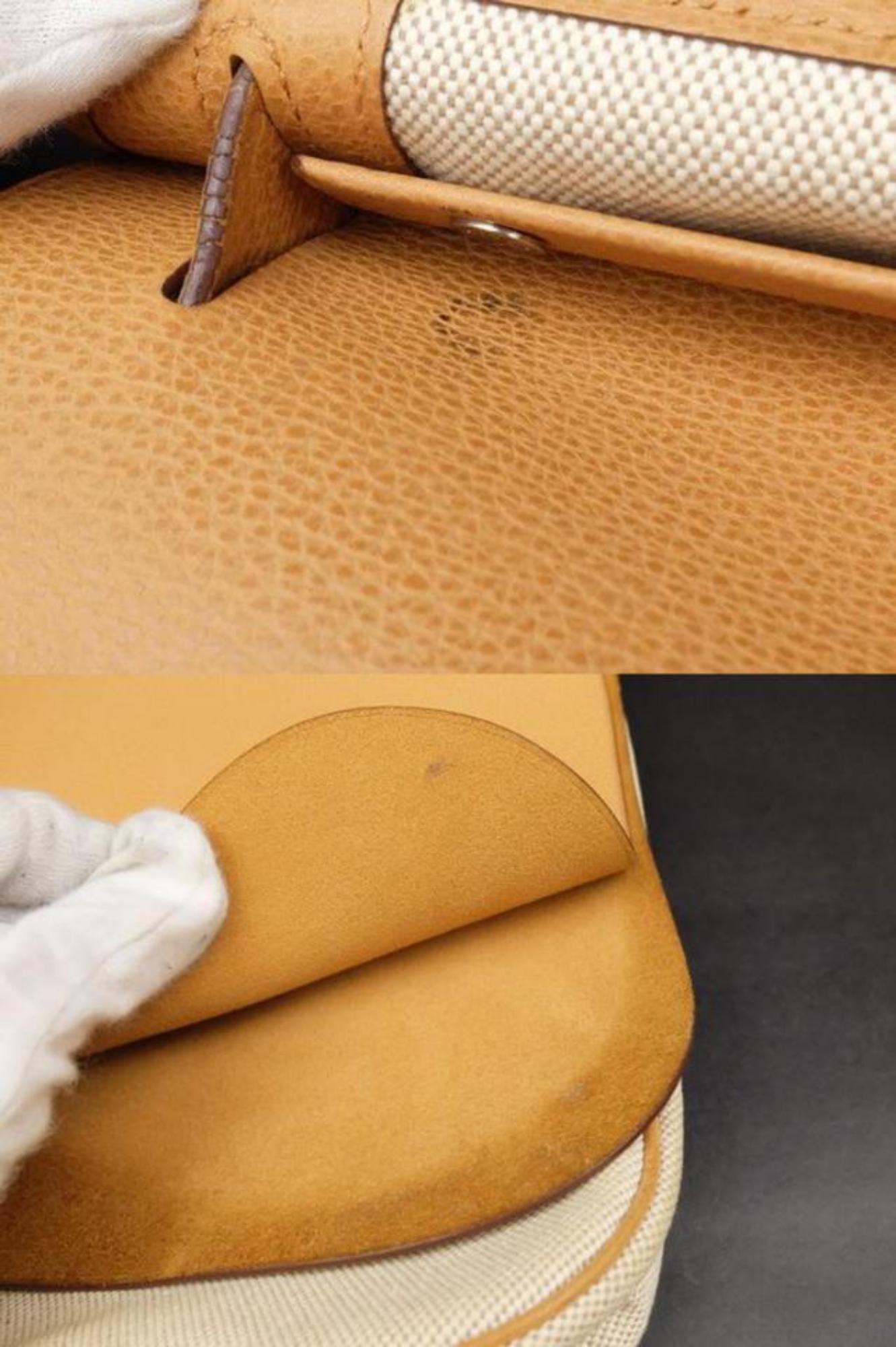 Hermès Double Flap Colorado Gm 224735 Beige X Brown Leather Cross Body Bag For Sale 1