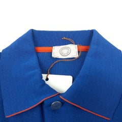 Hermes Double Game technical polo shirt Royal Blue polyester, Cotton Size L