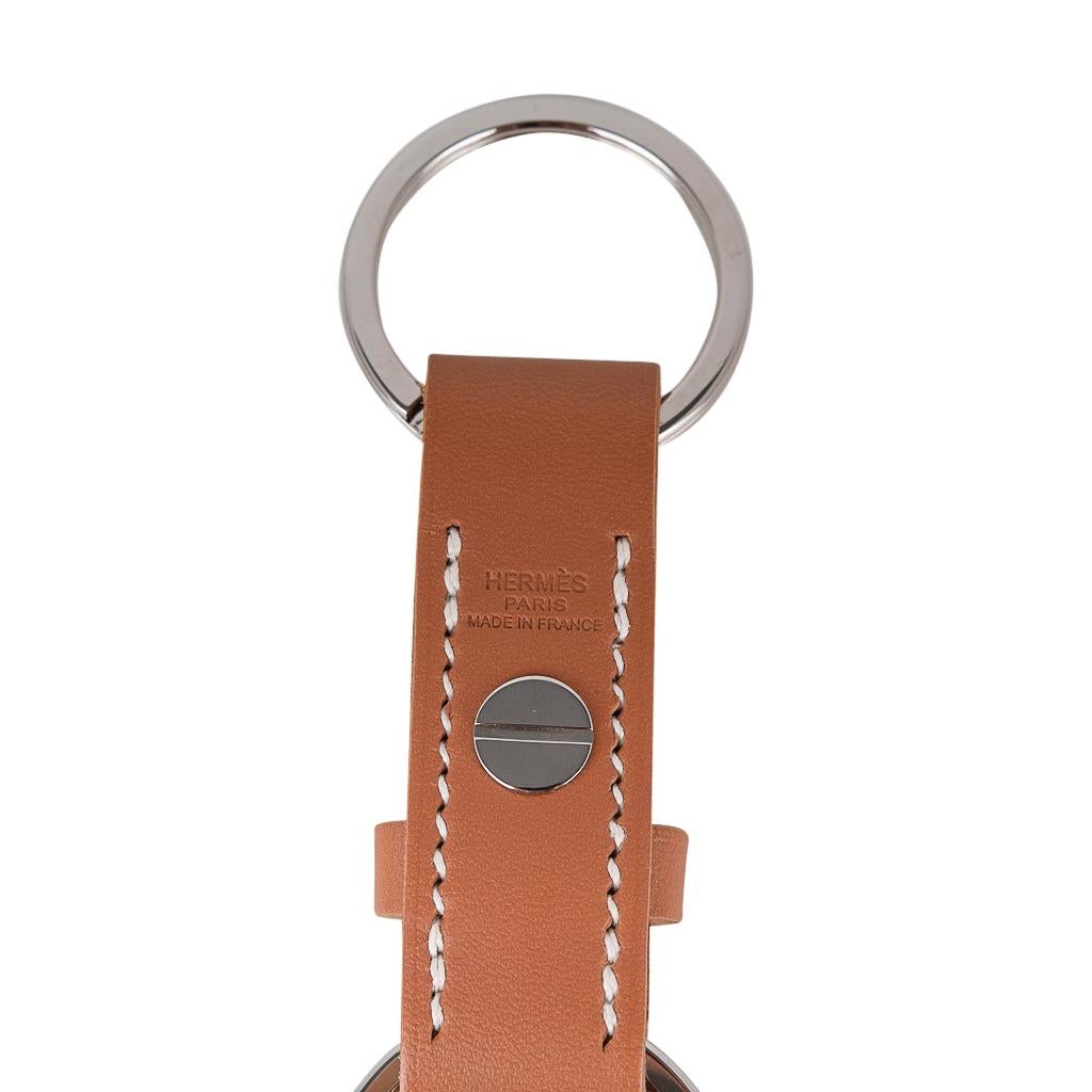 Brown Hermes Double Jeu Voiturier Valet Key Ring New / Box