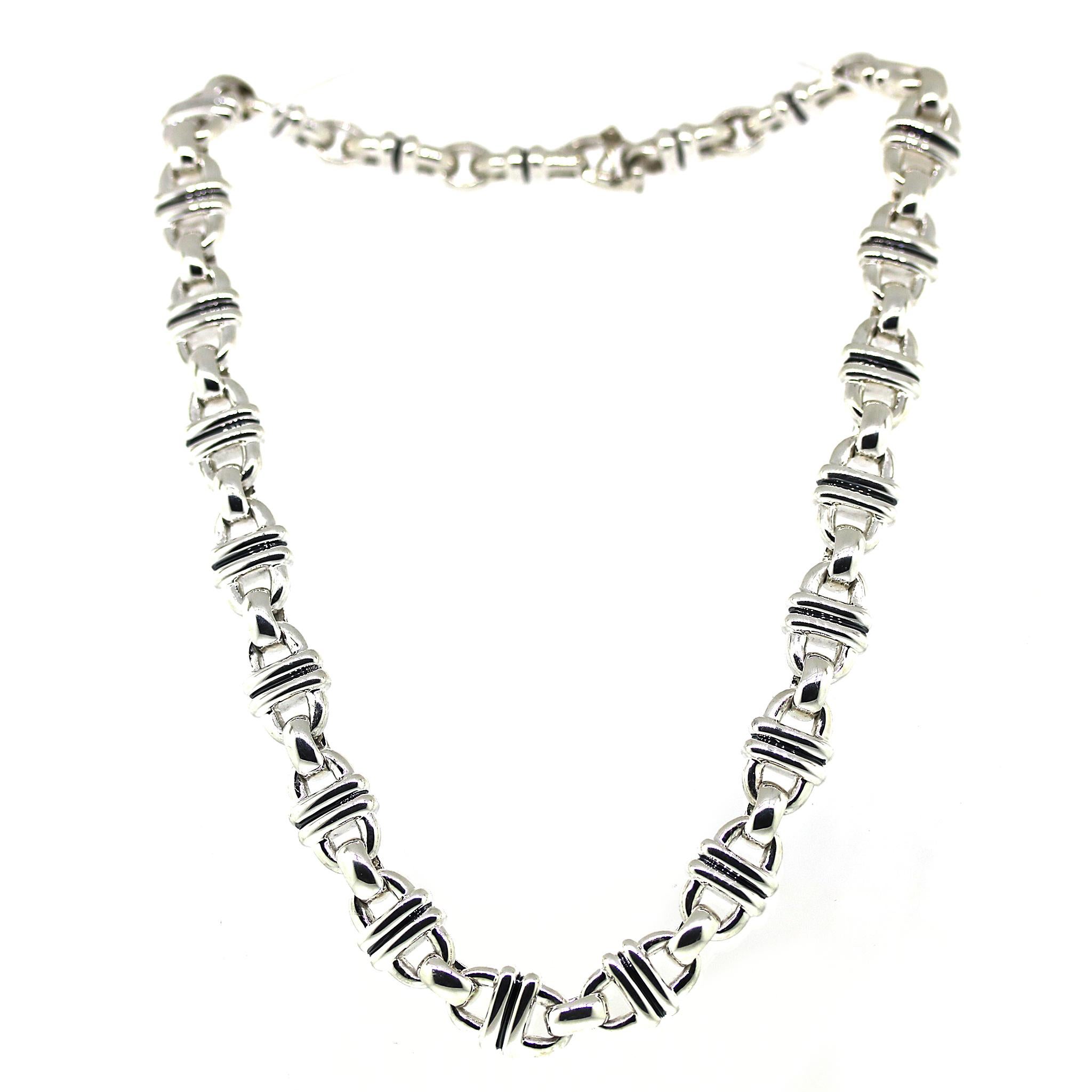Hermes Double Link Necklace In Good Condition For Sale In New York, NY