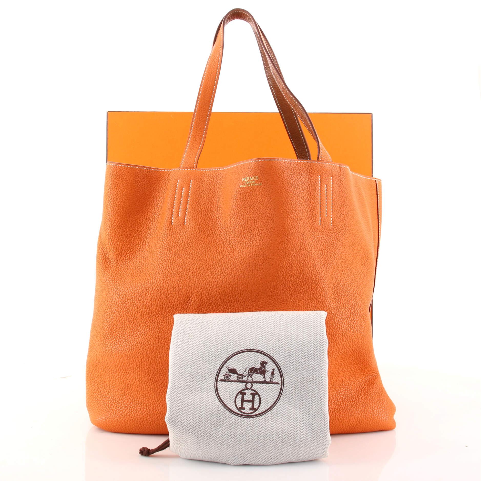 Hermes Double Sens Tote Clemence and Veau Sikkim 36 at 1stDibs