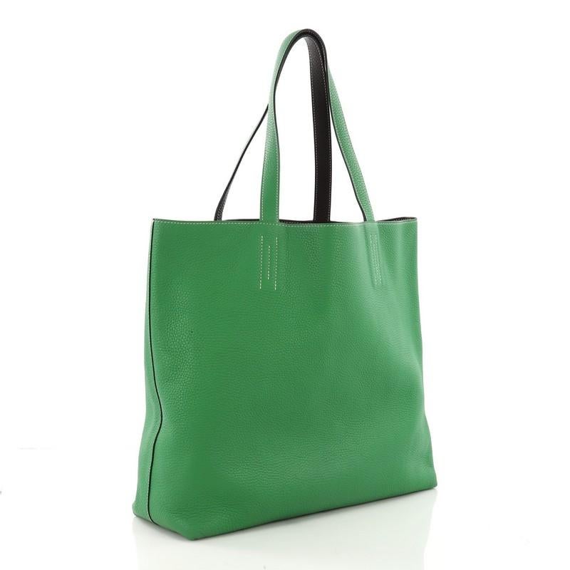 Green Hermes Double Sens Tote Clemence 36