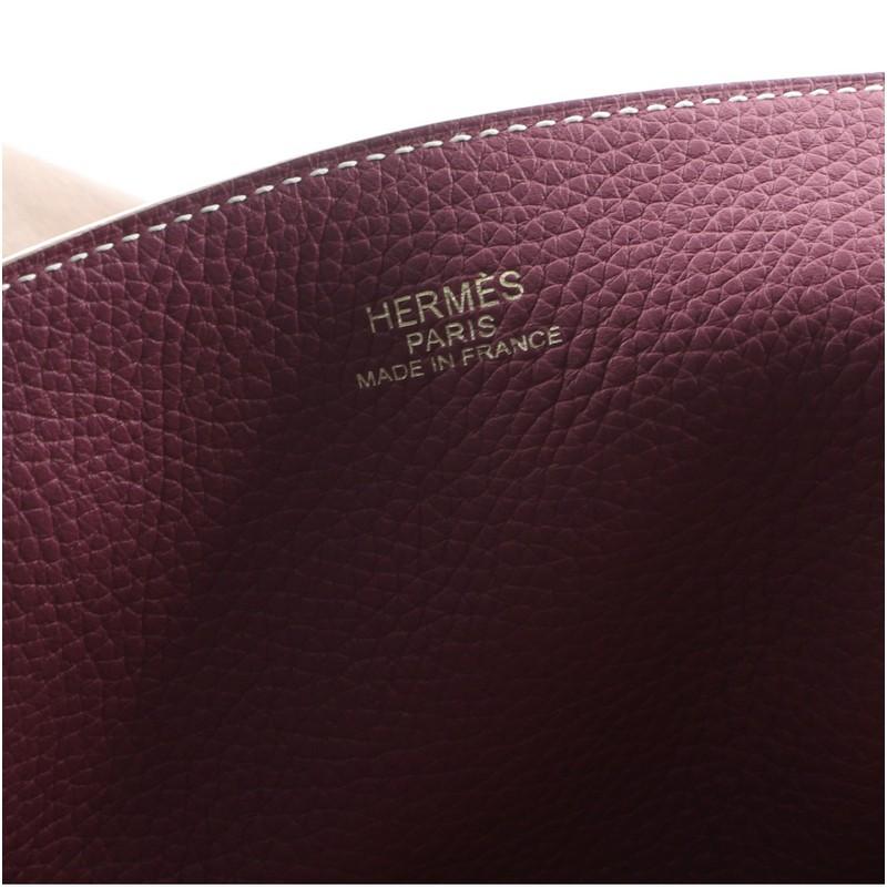 Hermes Double Sens Tote Clemence 45 In Good Condition In NY, NY
