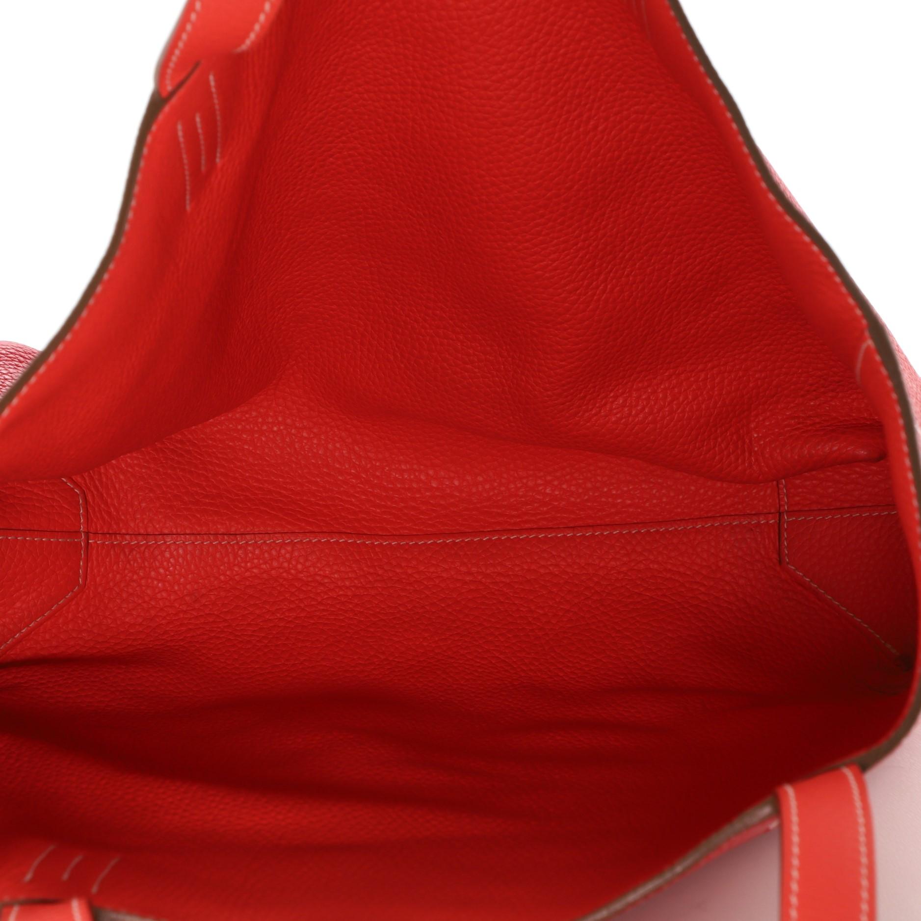 Red Hermes Double Sens Tote Clemence 45