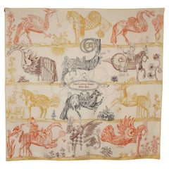 Foulard double face Hermès 'Della Cavalleria Favolosa' (La Cavalleria Favolosa)