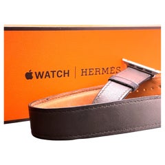 Hermès Double Tour 41mm Attelage Apple Watch Band (Brown)