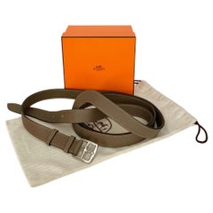 Hermès Double Tour Circuit Étoupe Togo Leather Belt 