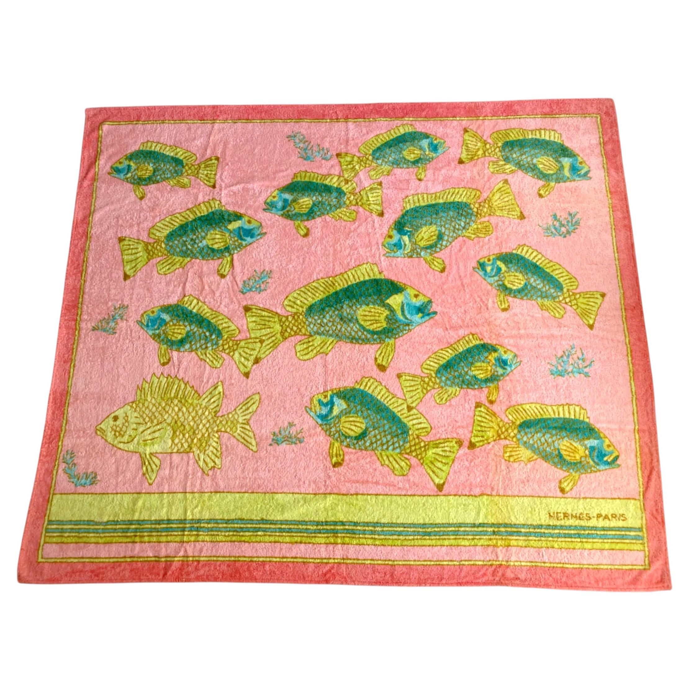 Toalla de playa de rizo «Hermes Double XL Bali Fishes»
