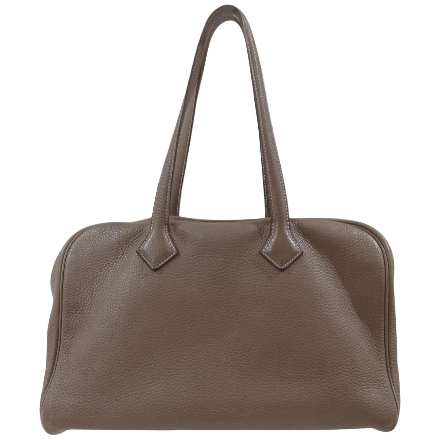 Hermès  Victoria dove grey shoulder bag