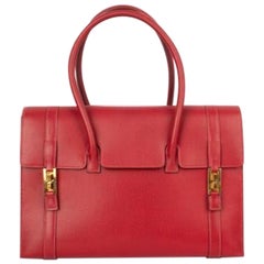 Hermès Drag Red Courchevel Leather Handbag, 2003