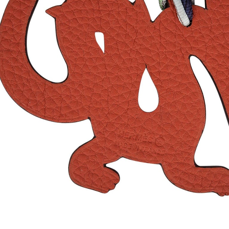 Hermes Dragon Bag Charm Limited Edition BiColor Cuivre / Blue New w