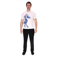 Hermes Dragon Print Cotton T-Shirt