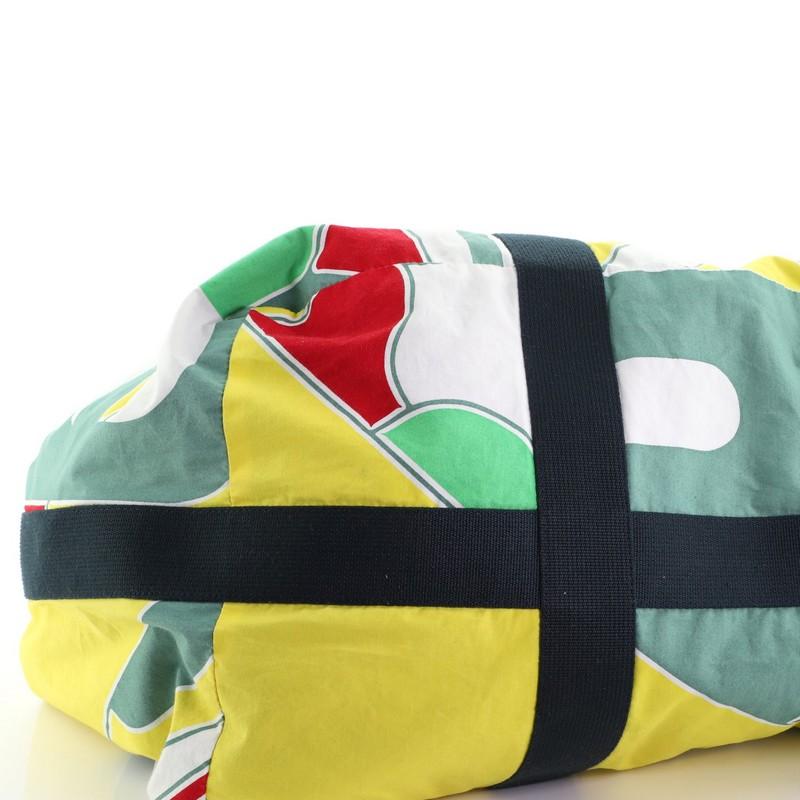 Women's or Men's Hermes Drapeaux Au Vent Bag Printed Canvas Large