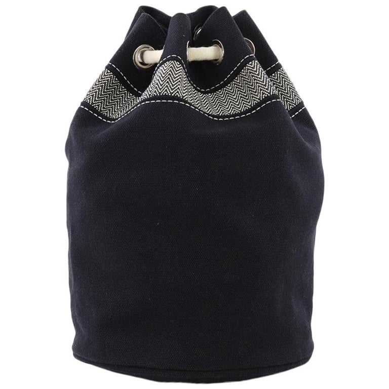 Hermes Drawstring Shoulder Bag Fabric Large at 1stDibs
