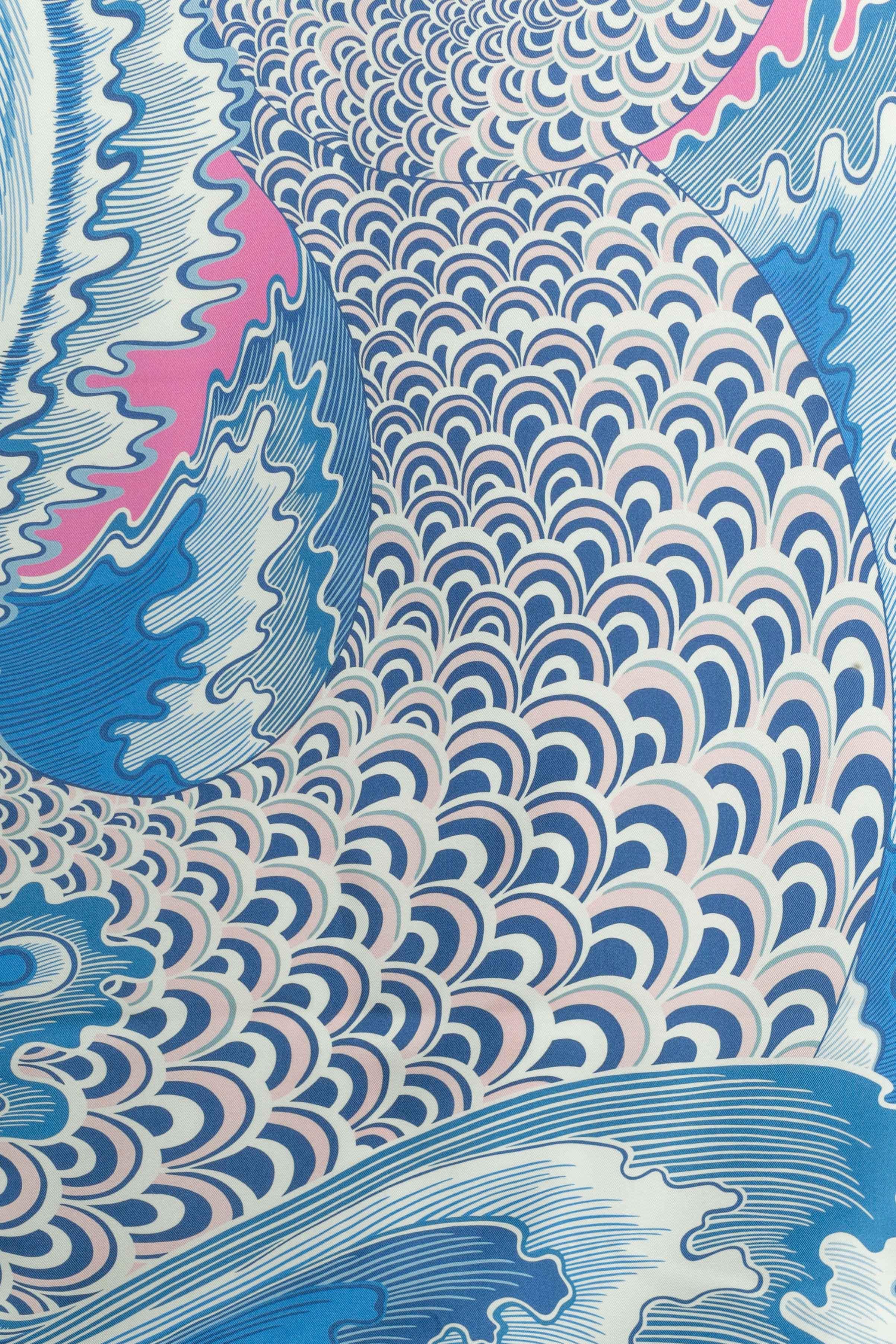 da uomo o donna Foulard Hermès a doppia faccia 'Horse-Mermaid in vendita