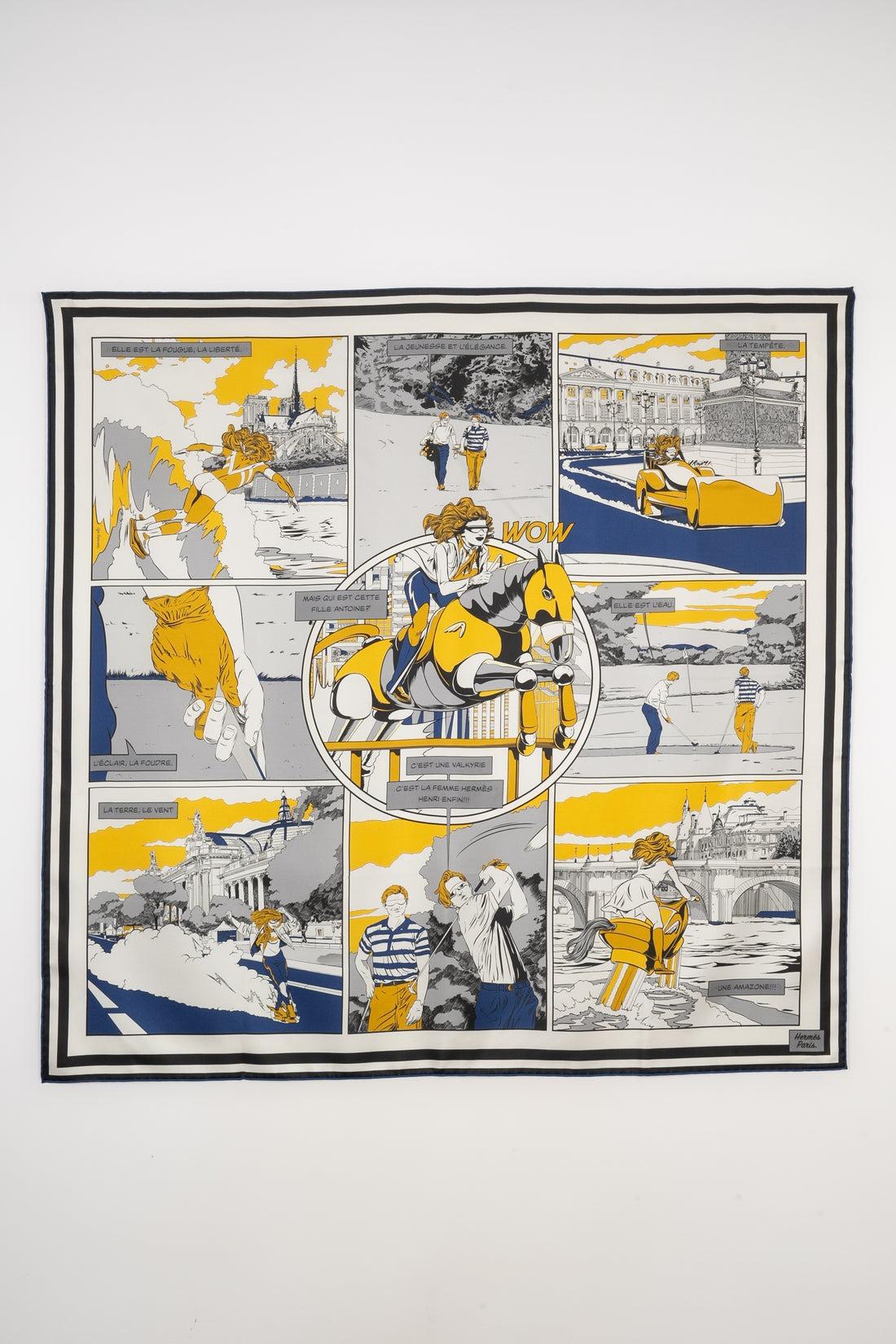 Hermès - (Made in France) Dual-sided foulard with the 