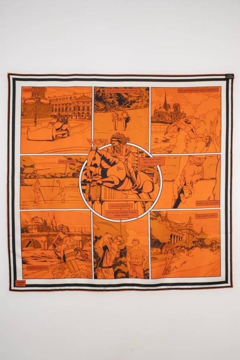 Hermès - (Made in France) Dual-sided silk twill foulard with the 