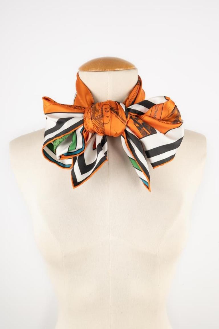 Women's Hermès Dual-sided Silk Twill Foulard/Scarf 'Wow', 2020