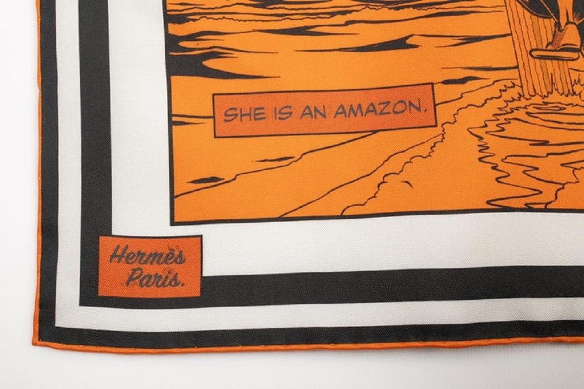 Hermès Dual-sided Silk Twill Foulard/Scarf 'Wow', 2020 3