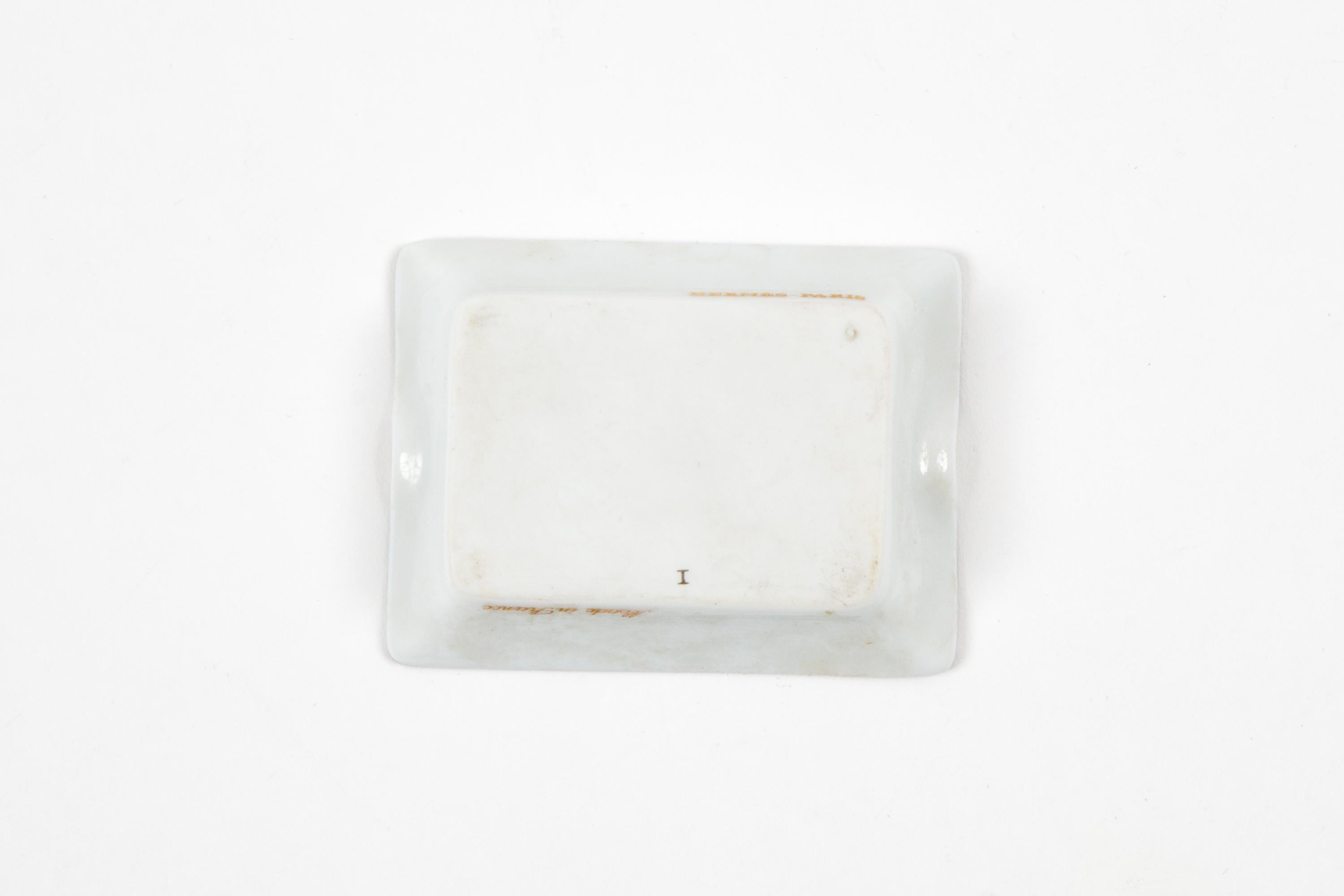 Gray Hermes “Duck” Mini Porcelain Ashtray Organizer