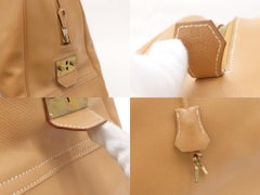 Hermès Duffle Bag Gold Samplon Travel Boston 236797 Brown Leather Satchel