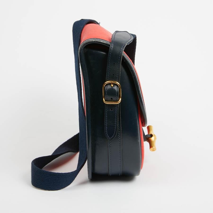 HERMES Duffle Bamboo Red And Blue Bag 1