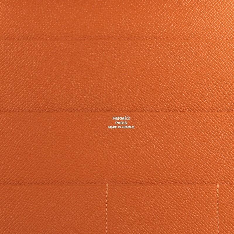 Orange Hermes E-Zip iPad Case Epsom