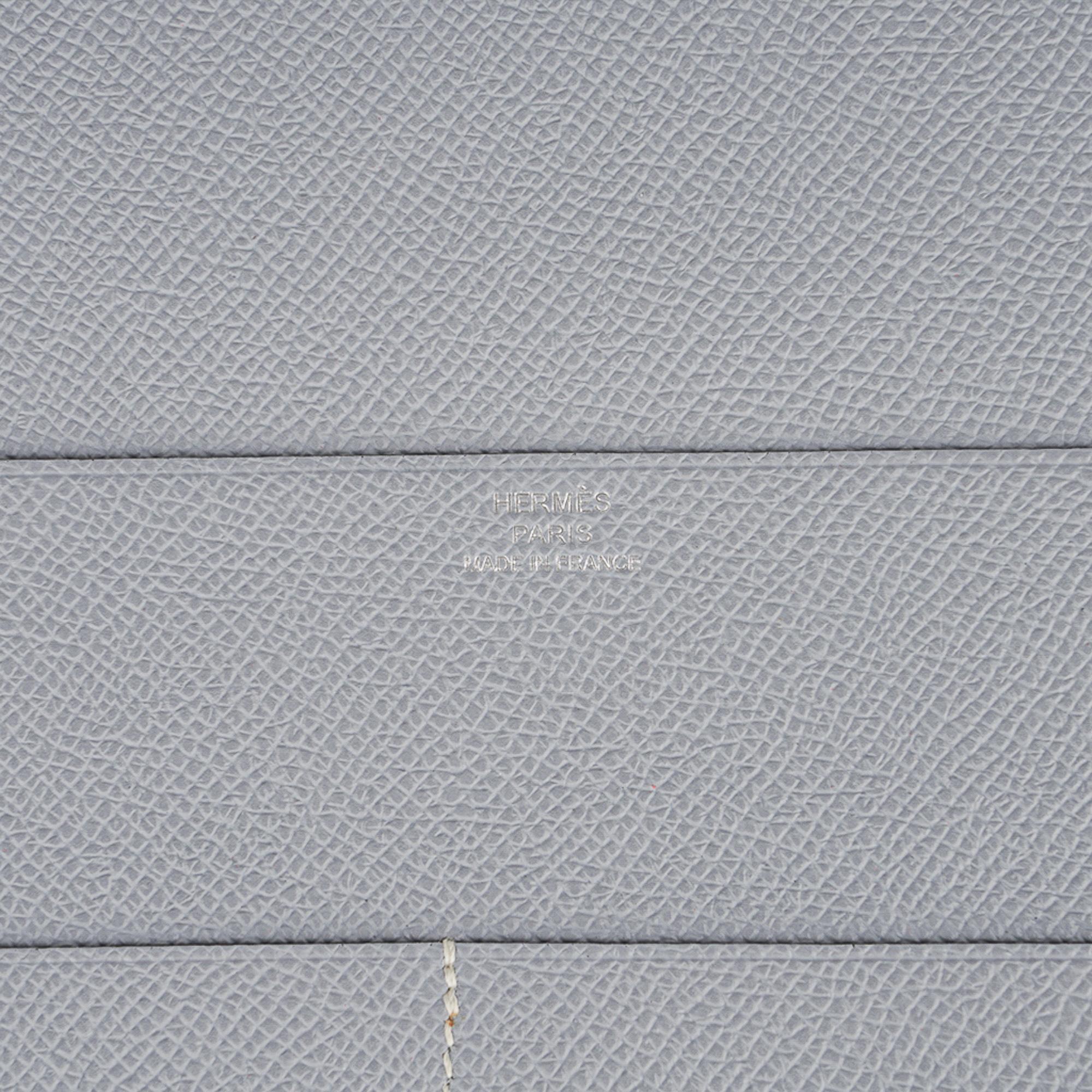 Hermes e-Zip iPad Notebook Cover Blue Glacier Epsom New 4