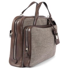 HERMES Ebène brun Barenia H Tech CALECHE-EXPRESS MESSENGER Travel Bag