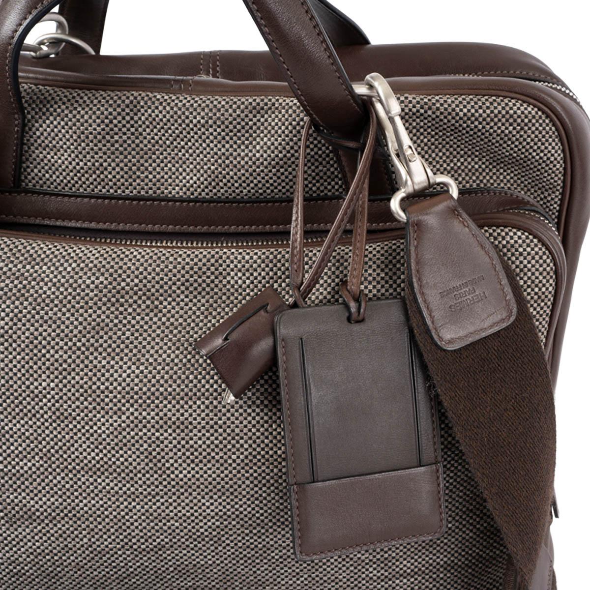 HERMES Ebene brown Barenia H Tech CALECHE-EXPRESS MESSENGER Travel Bag 3