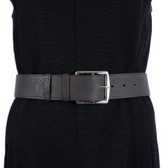 HERMES Ebene brown Clemence leather ETRIVIER 42mm Waist Belt 70