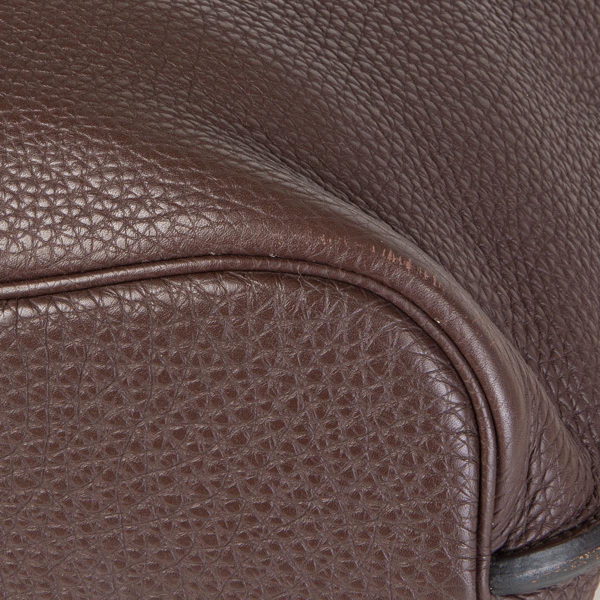 Women's HERMES Ebene brown Clemence leather SO KELLY 26 Shoulder Bag