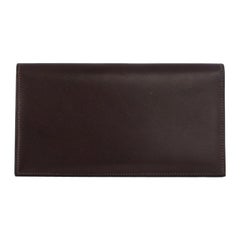 HERMES Ebene brown Swift leather CITIZEN LONG Wallet