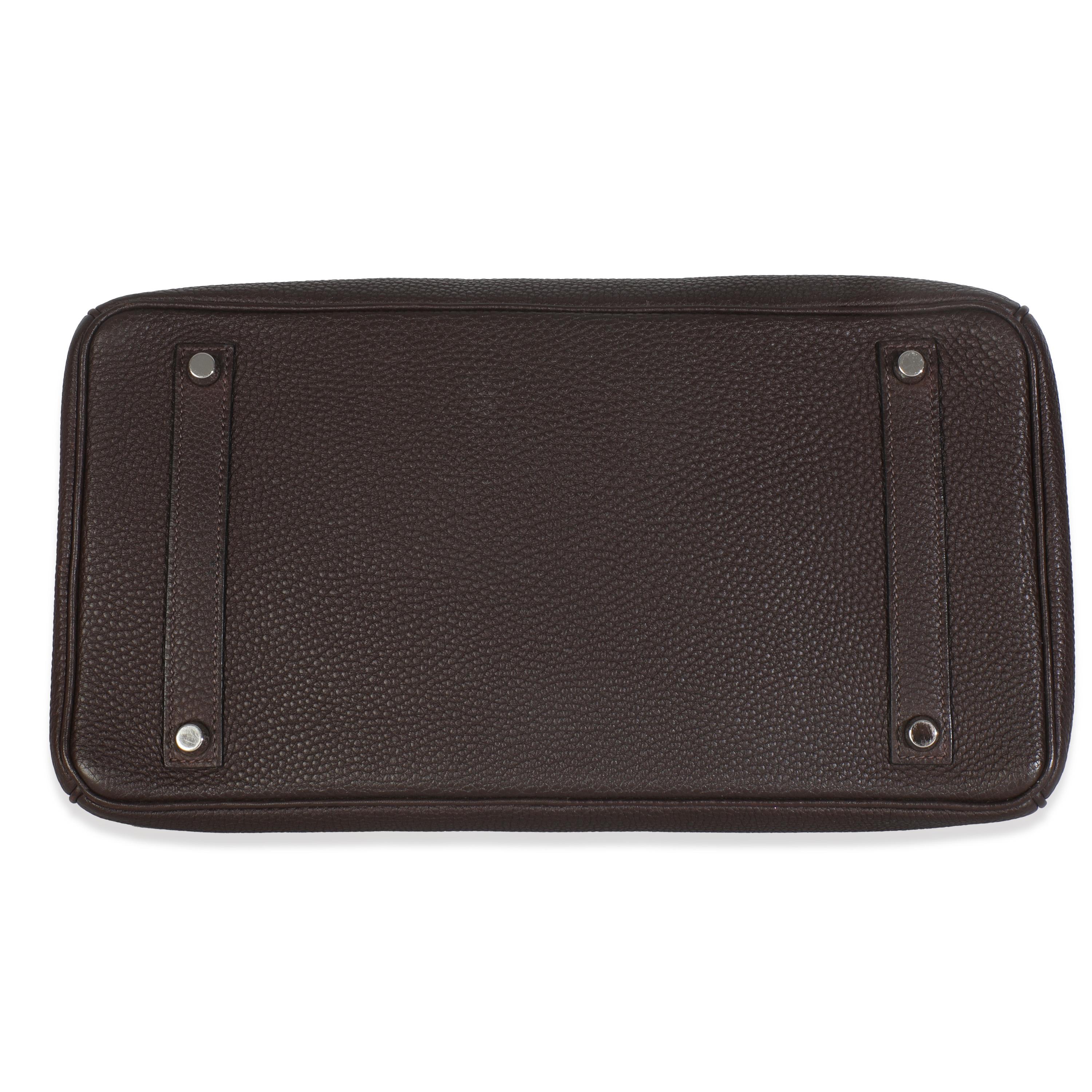 Nero Hermès Ebene Clemence Birkin 35 PHW in vendita