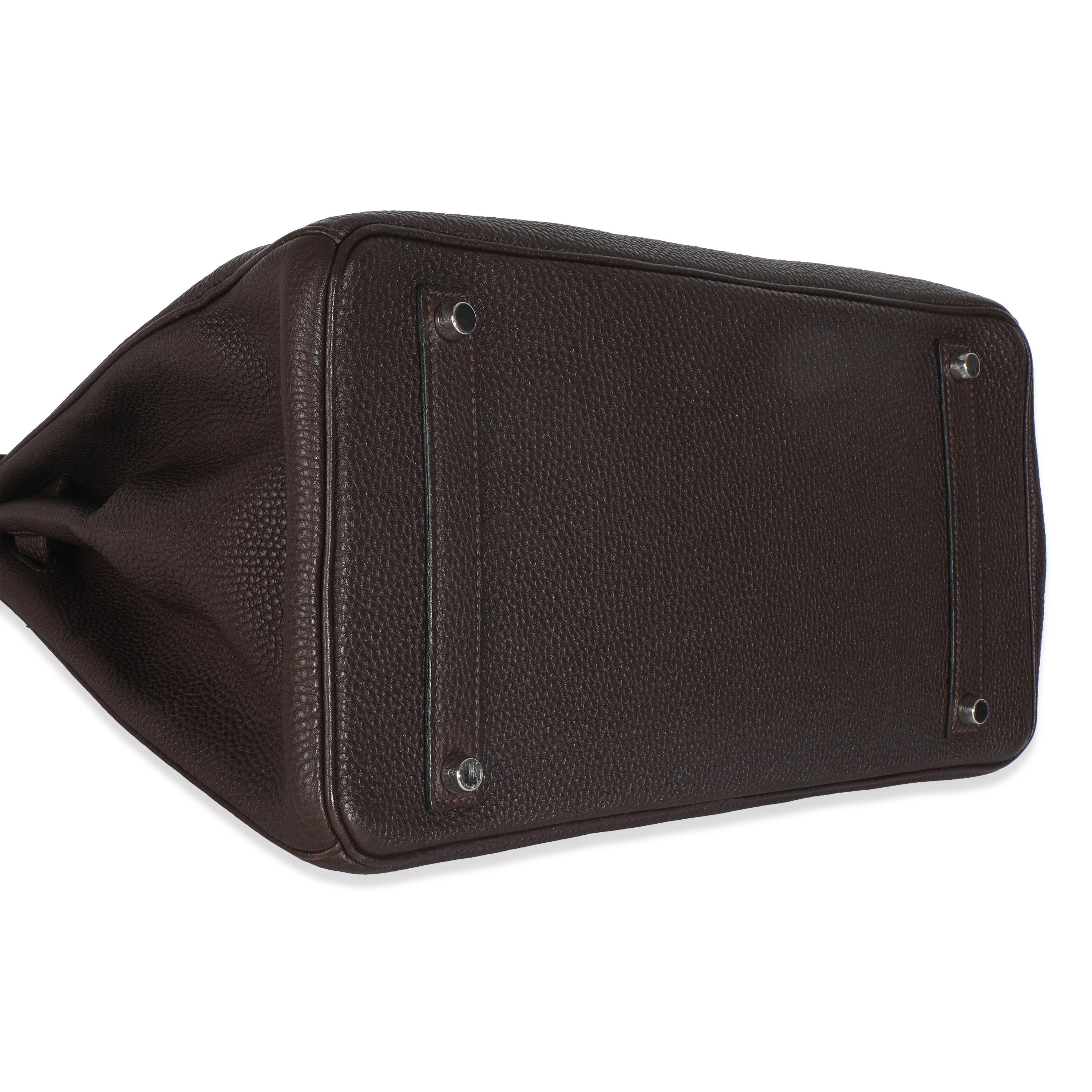 Hermès Ebene Clemence Birkin 35 PHW In condizioni ottime in vendita a New York, NY