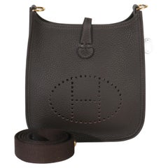 Hermès Ebene Clemence Mini Evelyne 16 TPM GHW